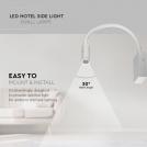 V-TAC - SKU: 1486 VT-2913 3W LED HOTEL SIDE LIGHT(WALL LAMP) COLOR CODE:3000K-WHITE (3)