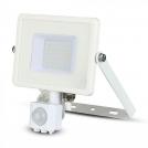 V-TAC - 30W LED Прожектор Сензор SAMSUNG Чип Бяло Тяло 4000K SKU: 458