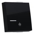 ACA LIGHTING - MODYS BUTTON WITH INDICATOR & LIGHT SYMBOL 2M. MATT BLACK 10101333519