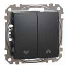 SCHNEIDER ELECTRIC - SDD114104 Sedna Design & Elements - Shutter control switch - 10AX 250V without frame antracite