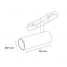 POLARIS LIGHTING - EYE MAGNET CIRCLE Ø800 mm 5W 3000K 325lm 24° Black IP20 4610-800 (1)