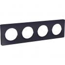 SCHNEIDER ELECTRIC - S540808 Odace - Touch - cover frame - 4 gang - aluminium & anthracite border