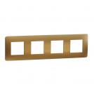 SCHNEIDER ELECTRIC - NU280857М cover frame - 4 gangs - 4 x 2 module rose gold/ white mirror surface