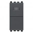 VIMAR - 20068.B - 1P NO 10A push +white indicator grey 