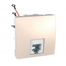 SCHNEIDER ELECTRIC - MGU3.492.25 Unica - 1 telephone socket - RJ11 - ivory