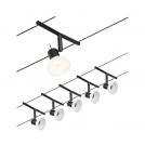 PAULMANN - 94450  CorDuo cable system Sheela basic set ✴GU5.3 max. 5x10W ~230/12V✴matt black/chrome