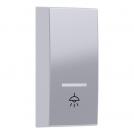 ACA LIGHTING - MODYS BUTTON WITH INDICATOR & LIGHT SYMBOL 1M. SILVER 10101333048