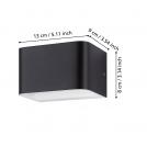 EGLO - LED Аплик SANIA 4 6W 670lm 3000K черен - 901016 (1)