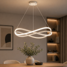 TNL - Полилей Spiral Ø500x120mm LED 64W с дистанционно, бял алуминий, желязо и акрил TNL1034WH