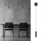 NOVA LUCE - Пендел  Д:3, Ш:12, В:120 см.   9070164   DOC ⚡ LED 5W ⚡ 370Lm ⚡ 3000K ⚡ CRI>90 ⚡ UGR<18 ⚡ ∡120° ⚡ 220-240V ✴ Пясъчно черен