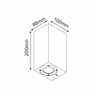 ACA LIGHTING - spot luminaire MK0532SΒ IP65 2XGU10 BLACK CEMENT (1)