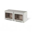 SCAME - Bracket for outdoor installation with cover IP55 3+3 mod. Unibox color GRAY - 136.5126
