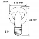 PAULMANN - LED Крушка  12708   Light bulb ⚡ E14 ⚡ 230V ⚡ 40lm ⚡ 8W ⚡ 2300K dimmable ✴ Матов  (1)