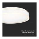 V-TAC - 24W LED Designer Ceiling Light Round White 4000K Dimmable SKU: 6989  (3)