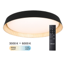ULTRALUX - LED dimming SST lamp with remote control, black/darvo, max.72W, 3000K-6000K, 220-240V AC, rim, IP20 SPL1L72RC