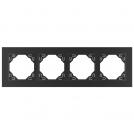 EFAPEL - FOUR GANG FRAME BLACK/BLACK 90940 TRR LOGUS 90 Animato