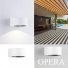 NOVA LUCE - Moisture-proof wall light  L:10, W:11, H:6.8 cm.   9030942   OPERA ⚡ LED 6W ⚡ 478Lm ⚡ 3000K ⚡ 220-240V ⚡ IP54 ✴ Sandy White 