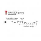 ACA LIGHTING - Коледна гирлянда 100 LED светлини топло бяло 6.8W, 10m зелен кабел, външна употреба IP65 100WWC65RGR (3)