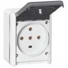 LEGRAND - Socket outlet french standard 3P+N+E 32A IP44 230V grey Plexo 55877