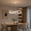 TNL - Полилей Spiral Ø500x120mm LED 64W с дистанционно, бял алуминий, желязо и акрил TNL1034WH (2)