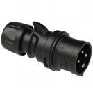 PCE - CEE-plug 16A 4p 6h IP44 SHARK black  014-6x