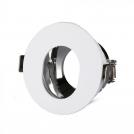 V-TAC - GU10 Fitting White+Chorme Round SKU: 3164 VT-874 (1)