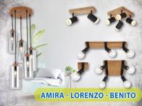 VIVALUX - Ceiling spotlight SP746-1SQ LORENZO wood+black Е27 VIV004887 (3)