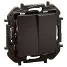 LEGRAND - Double intermediate switch 16A Black Niloe New  NP2020BK