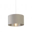 SEARCHLIGHT - Абажур   21035GY  Light Grey Velvet Drum  ⚡HALOGEN 60W ⚡B22 / E14 / E27