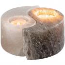 RABALUX - Candlestick made of Himalayan salt  Ø12cm.  76034  SOLUNA ✴ Black/White