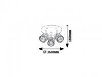 RABALUX - spot luminaire 5337 OBERON E14, 3X40W (2)