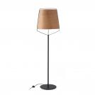 FARO - STOOD Black and wood floor lamp 29847