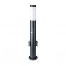 V-TAC - Е27 Градинска Лампа 60cm PIR Сензор + 2 Контакта Неръждавейка Сив IP44 SKU 8976 VT-838