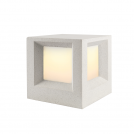 ACA LIGHTING - Градински стълб MK041W-200  200MM IP65 E27 Max.7W WHITE CEMENT & PC DIFFUSER