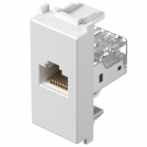 TEM - KM37PW Socket RJ45 Cat. 5e UTP 1M, color White gloss, Modul