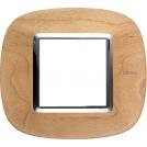 BTICINO - HB4802LAE Elliptical cover plate 2 modules - wood maple 