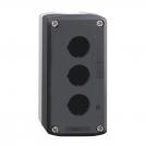 SCHNEIDER ELECTRIC - Empty enclosure, plastic, dark grey lid, for push button Ø22, 3 cut-outs Harmony XALD03