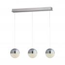 SEARCHLIGHT -  5843-3CC Marbles Chrome, 5 Light Led Globe Multi-drop, Crushed Ice Effect Shade