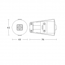 STEINEL - PIR presence detector, for ceiling mounting, 360°, range 4 x 4 m @ h=2.8 m, IP65, IR Quattro MICRO, black SL068639 (4)