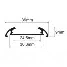 ULTRALUX - APN216 - Aluminium profile for LED flexible strip for surface mounting, wide 2m (1)