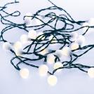 ACA LIGHTING - 30 CW SOLAR LEDS, OPAL BALLS, STRING LIGHTS, BAT., SOLAR, FLASH, BLACK WIRE, IP44, 4.35m+2m X04302423