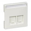 SCHNEIDER ELECTRIC - MTN466619 Лицев панел за 2xRJ45 полярно бял Antique