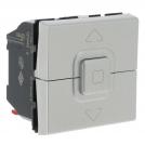 LEGRAND - 79225 Roller blind push-button Mosaic - for 500 W max. blind - 2 modules - alu.