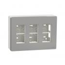 SCHNEIDER ELECTRIC - NU123430 Surface mounting box 3 rows x 2 modules, New Unica, aluminium