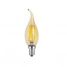 ACA LIGHTING - LED крушка димираща кехлибар пламък FILAMENT E14 5W 2700K 620lm FLAM5WWTIPDIMAM
