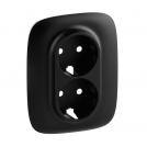 LEGRAND - 7 549 58 Cover plate Valena Allure - 2x2P+E socket - German standard - black