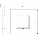 VIMAR - 21642.03 - Plate 2M aluminium lava grey (1)
