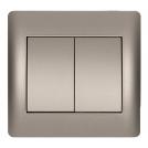 ELMARK - 11054 - TWO BUTTONS TWO WAY SWITCH GREY METALLIC RHYME