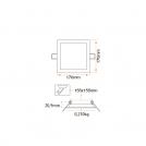 PANASONIC - 12W LED панел за вграждане, квадрат 6500K 170x170 LPLA21W126 (2)