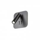 REDO GROUP - wall luminaire  QUDA  01-1492 SQ LED 1x6W+1x3W 3000K BLACK